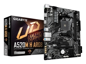 Gigabyte MB A520M H ARGB AM4; 2xDDR4; 5100MHz/64GB M.2; 4xSATA; 6xUSB; 1xDP,1xHDMI; mATX