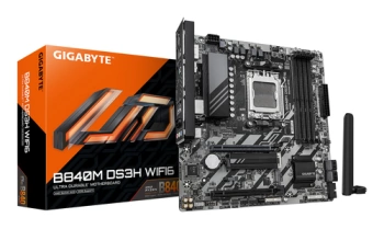 Gigabyte MB B840M DS3H WF6 AM5, 4x DDR5, 2x M.2, 4x SATA 1x HDMI, 2x DP, RAID, 6x USB, mATX