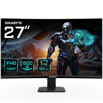 Gigabyte Monitor 27" GS27FC EU27" VA 1500R, 1920x1080 FHD, 250cd, 180Hz, 1ms, 2x HDMI, 1x DP
