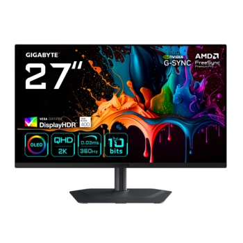 Gigabyte Monitor 27" MO27Q3 27" QD-OLED, 2560 x 1440 QHD 250 cd/m2, 360Hz