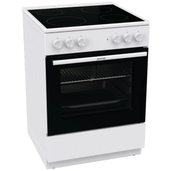 Gorenje Štednjak, 4 staklokeramička ploča, 8400W, pećnica 65 lit, A - GEC6A11WG
