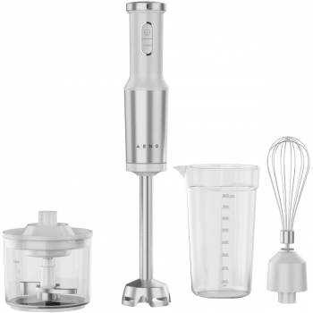 Hand Blender, 1200W in CB, White, Tiger Teeth Cutter, Whisk, Food Processor, Cup