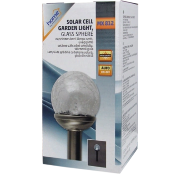 home Solarna vrtna LED lampa, metal/staklo, 200 mAh - MX 812