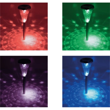 home Solarna vrtna LED lampa, metal/staklo, set 4 komada, 300 mAh - MX 811/4