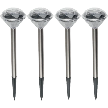 home Solarna vrtna LED lampa, metalna, set 4 komada, 200 mAh - MX 802/4