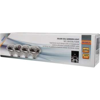 home Solarna vrtna LED lampa, metalna, set 4 komada, 200 mAh - MX 802/4