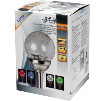 home Solarna vrtna LED lampa, staklena sfera, 600 mAh - MX 826
