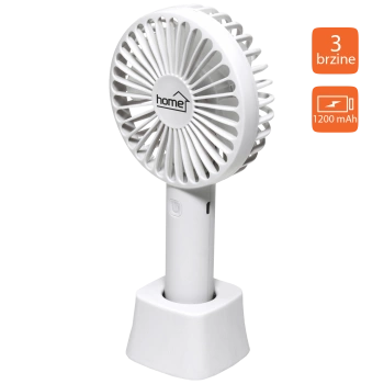 home Ventilator ručni / stolni, promjer 9 cm, Li-Ion 800mA - HF 9/WH