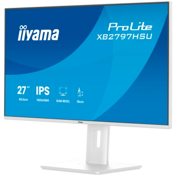 IIYAMA Prolite XB2797HSU-W1 Business Monitor - 68.6 cm (27"), FULL HD (1920x1080), IPS LED, 120Hz, 350 cd/m², matte / white