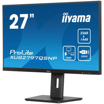 IIYAMA Prolite XUB2797QSNP-B1 Business Monitor - 68.5 cm (27''), WQHD (2560x1440), IPS LED, 100Hz, 300 cd/m², matte / black