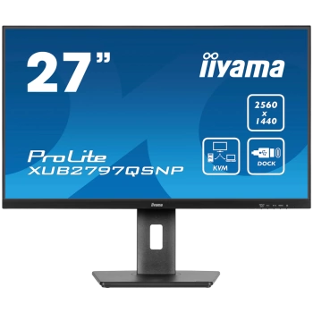 IIYAMA Prolite XUB2797QSNP-B1 Business Monitor - 68.5 cm (27''), WQHD (2560x1440), IPS LED, 100Hz, 300 cd/m², matte / black
