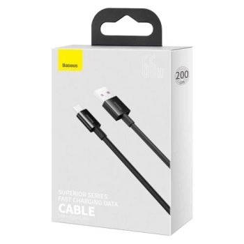 Kabl Baseus Superior USB A - Type-C 66W 2m crni