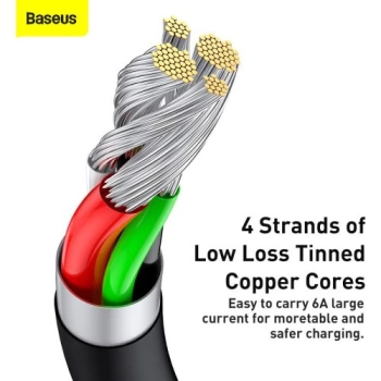 Kabl Baseus Superior USB A - Type-C 66W 2m crni