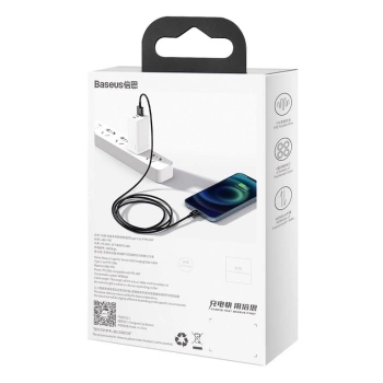 Kabl BASEUS USB A - Lightning 2,4A Superior 1m crni