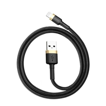 Kabl BASEUS USB A - Lightning 2.4A Cafule 1m black-gold