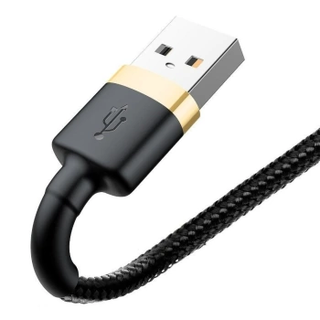 Kabl BASEUS USB A - Lightning 2.4A Cafule 1m black-gold