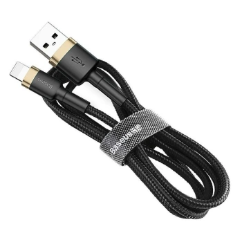 Kabl BASEUS USB A - Lightning 2.4A Cafule 1m black-gold