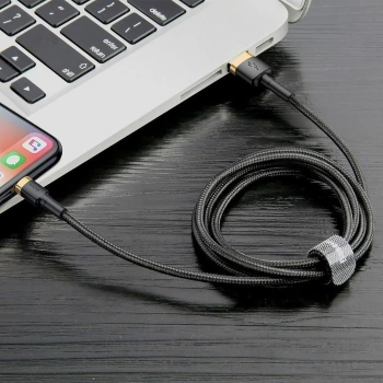 Kabl BASEUS USB A - Lightning 2.4A Cafule 1m black-gold