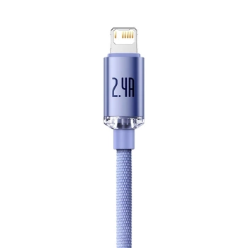 Kabl BASEUS USB A - Lightning 2.4A Crystal Shine 1,2m purple