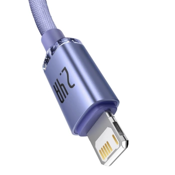 Kabl BASEUS USB A - Lightning 2.4A Crystal Shine 1,2m purple