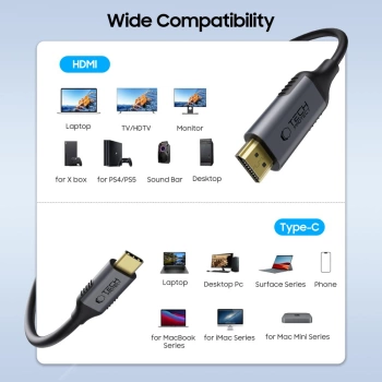 Kabl Tech-Protect UltraBoost USB-C - HDMI cable 60Hz 180cm