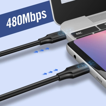 Kabl Ugreen USB-C to USB-C PD QC 3A US286 2m crni