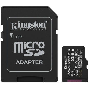 Kingston 256GB microSDXC Canvas Select Plus Gen3 150MB/s A1 Card + Adapter