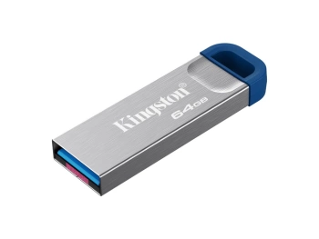Kingston FD 64GB DTKN USB3.2 DataTraveler Kyson Stylish Capless Metal Case,220MB/s read