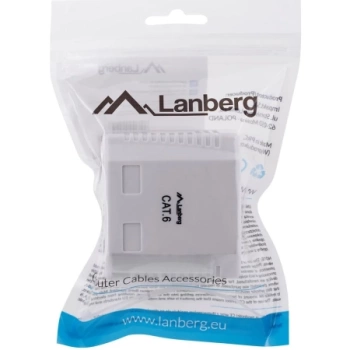 Lanberg outlet box RJ45 OU6-0002-W White