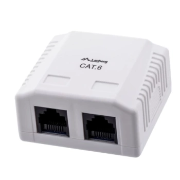 Lanberg outlet box RJ45 OU6-0002-W White