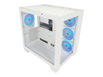 LC-Power Case Gaming 807W Midi-ATX, white, HD Audio, 4x 120mm ARGB fan, 1x USB-C