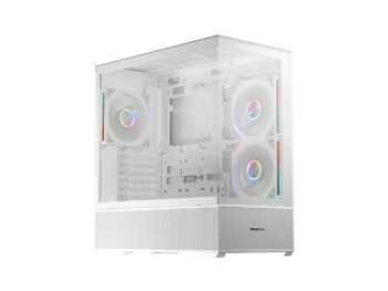 LC-Power Case Gaming 812WQuartz Vision, Midi-Tower, ATX3xARGB fans,GPU: 400mm, CPU Cooler: 190m