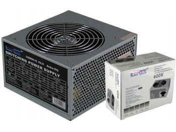 LC-Power PSU 600W 12cmLC600H-12 V2.31 Office Series4+4 pin, 6x SATA, 2x PCIe, Active PFC
