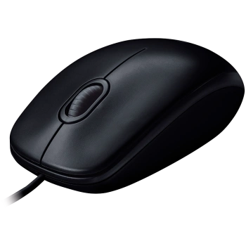LOGITECH B100 Corded Mouse - BLACK - USB - B2B