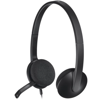 LOGITECH H340 Corded Headset - BLACK - USB