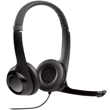 LOGITECH H390 Corded Headset - BLACK - USB