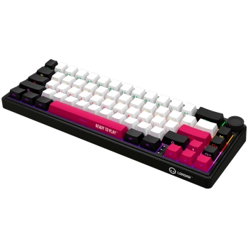 LORGAR KBP70MW, Wireless 65% Mechanical Gaming Keyboard Pro, Black/red, EN layout