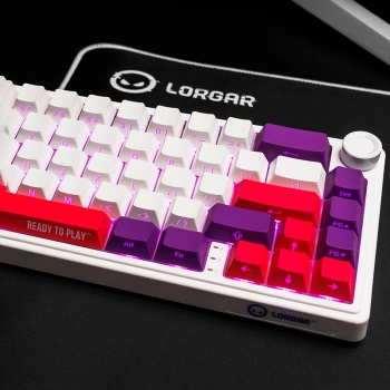 LORGAR KBP70MW, Wireless 65% Mechanical Gaming Keyboard Pro, White, EN layout