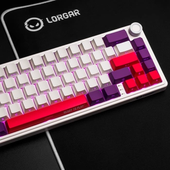 LORGAR KBP70MW, Wireless 65% Mechanical Gaming Keyboard Pro, White, EN layout