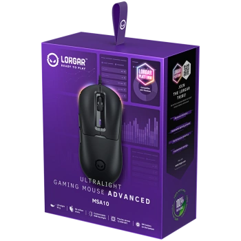 LORGAR MSA10, Ultralight Wired Gaming Mouse Advanced, black