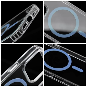 Maska Drop Glue Colorful Ring MagCover za iPhone 15 light plava