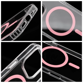 Maska Drop Glue Colorful Ring MagCover za Samsung A16 4G / A16 5G pink