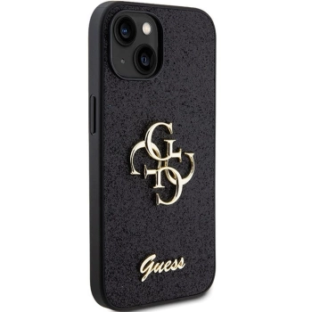 Maska GUESS Original faceplate za iPhone 15 (Fixed Glitter Big 4G)
