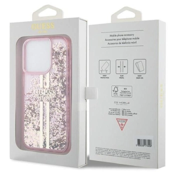 Maska GUESS Original faceplate za iPhone 15 Pro (Liquid Glitter)