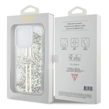 Maska GUESS Original faceplate za iPhone 15 Pro (Liquid Glitter)