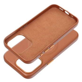 Maska Roar Leather MAG komp.sa MagSafe za iPhone 15 Pro smeđa