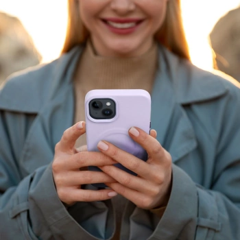 Maska Roar Leather MAG komp.sa MagSafe za iPhone 12 Pro Max ljubičasta