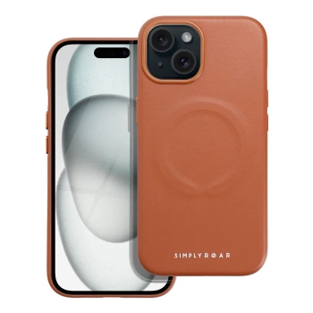 Maska Roar Leather MAG komp.sa MagSafe za iPhone 15 smeđa