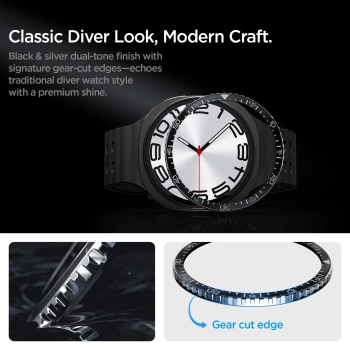 Maska Spigen Bezel Tune Pro Pilot Cover za Samsung Galaxy Watch 8 44mm silver