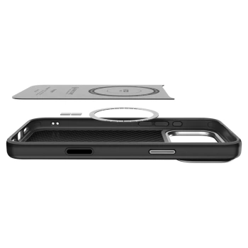 Maska Spigen Enzo Aramid "T" MagSafe za iPhone 17 Pro crna/silver